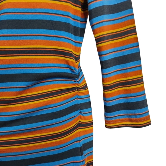 Patagonia Women's Cowl Neck 3/4 Sleeves Striped Dress  Size XS - Picture 7 of 8